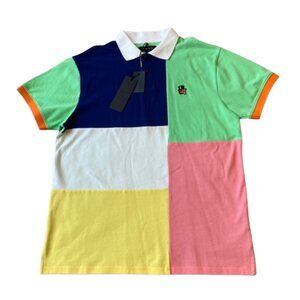 AKOO Taft Short Sleeve Colorblock Polo Shirt Men's XL Spring Bouquet NWT